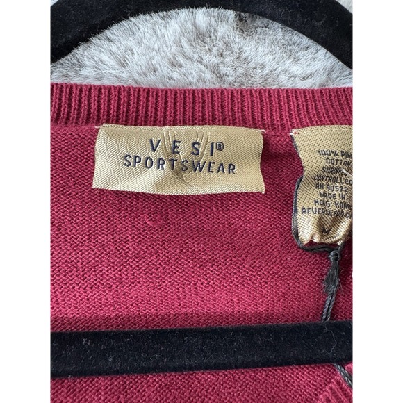 Vesi Sportswear Sweater Vest Size M Florida Seminole Logo Maroon Sleeveless New - Picture 8 of 8